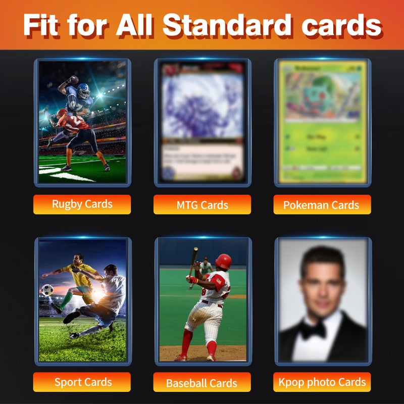 QTYORD 2000Pcs Clear Loaders for Cards (1000Pcs Hard Plastic Card Holders & 1000Pcs Card Sleeves) 3" x 4" loaders, Card Protector Sleeves for Baseball Cards, Standard Trading Cards - Image 5