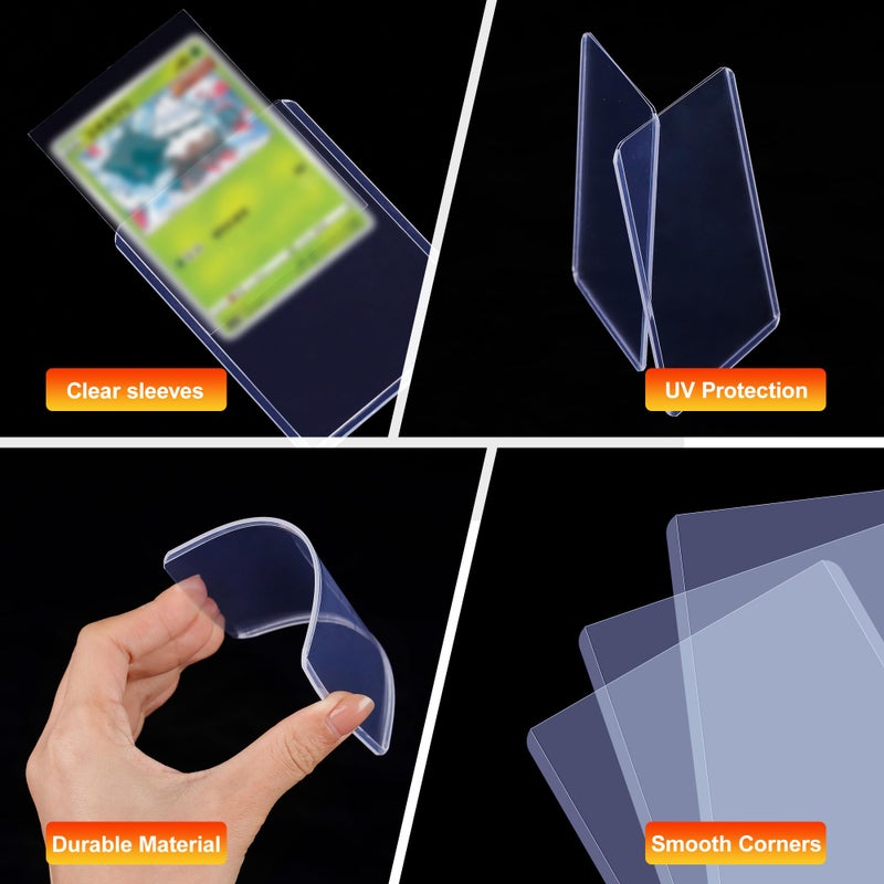 QTYORD 2000Pcs Clear Loaders for Cards (1000Pcs Hard Plastic Card Holders & 1000Pcs Card Sleeves) 3" x 4" loaders, Card Protector Sleeves for Baseball Cards, Standard Trading Cards - Image 4