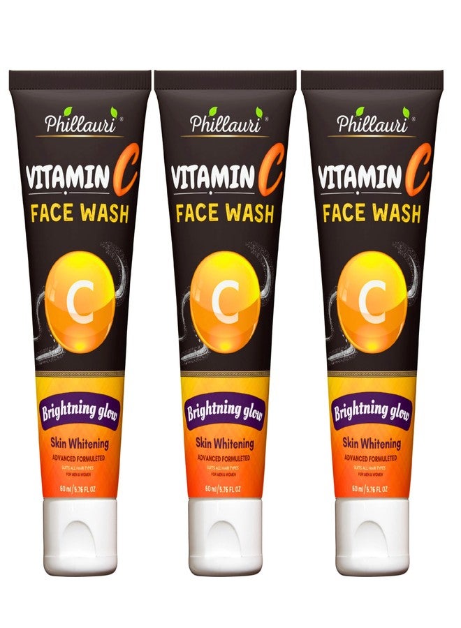 Phillauri Glow & Brightening Skin with Vitamin C Face Wash | Face Wash for men | Face Wash For Women | Vitamin C Face Wash 180ml (Pack of 3) - Image 1