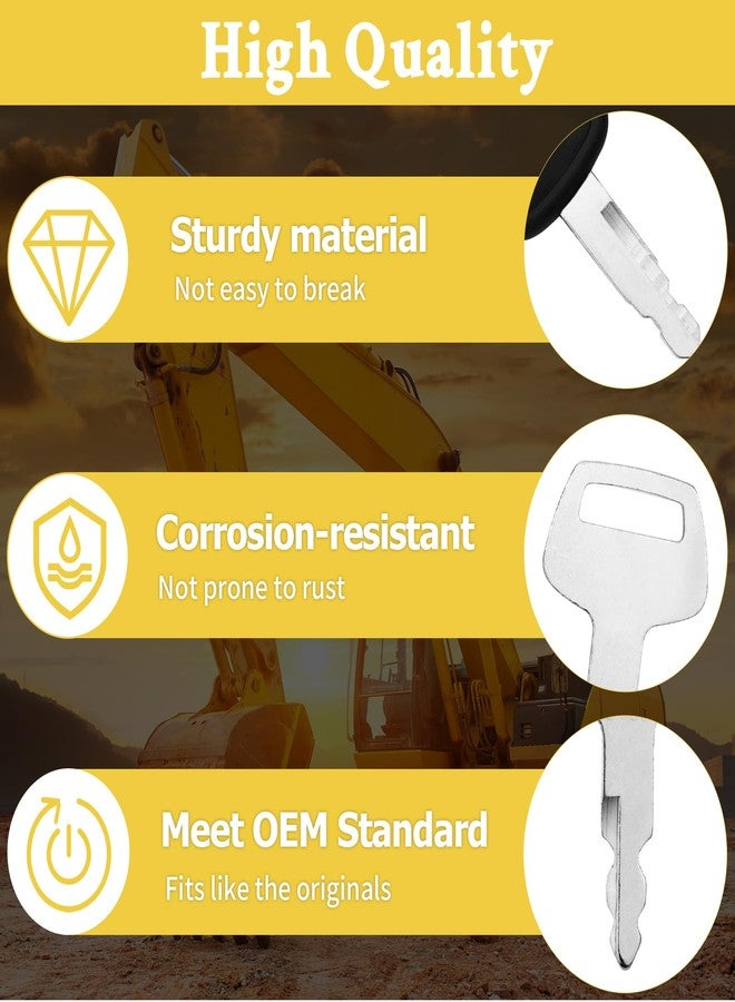 Tecreddy 42 Heavy Equipment Keys Master Set Construction Ignition Key for Cat Caterpillar Case JD John Deere Hyster Komatsu Kubota Daewoo Takeuchi Ford New Holland Volvo JCB Keys Heavy Equipment - Image 5