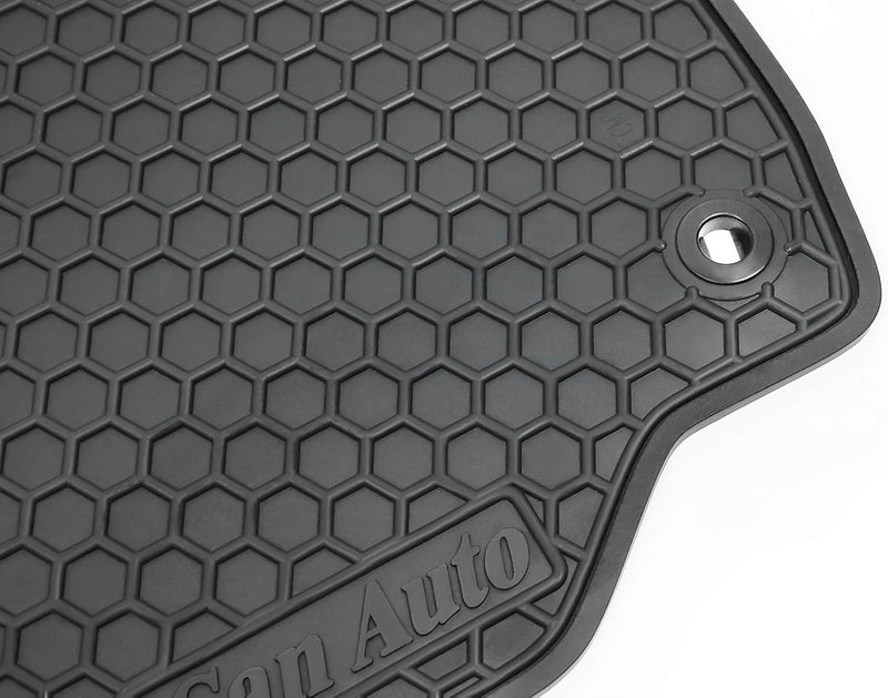 SAN AUTO Car Rubber Floor Mat for Toyota Camry 7th 2012-2013-2014-2015-2016-2017 Custom Fit Full Black Rubber Car Floor Liners Set All Weather Protection Heavy Duty Odorless - Image 2