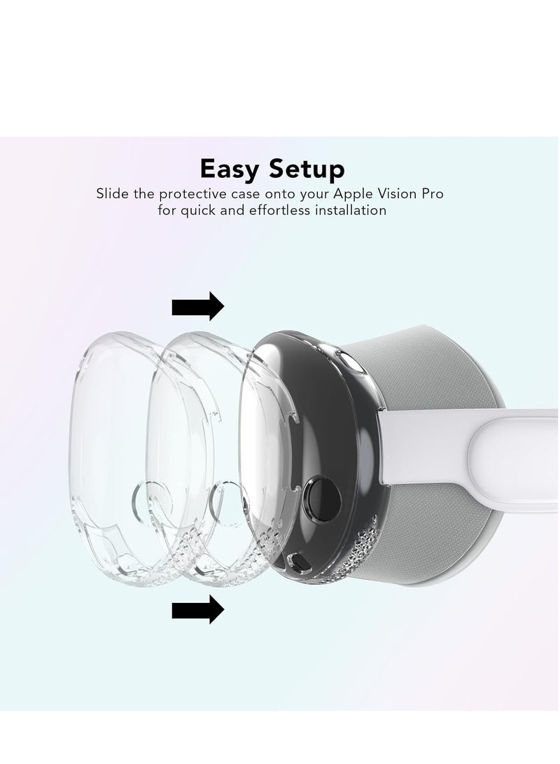 Upgraded Cover Case Compatible with Apple Vision Pro, TPU Protective Cover Case for Vision Pro VR Headset 2024 Accessories 【Fit Air Holes Perfect】 - Image 3
