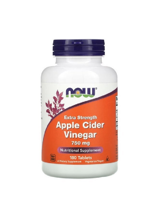 Now Foods Apple Cider Vinegar 750 mg 180 tabs - Image 1