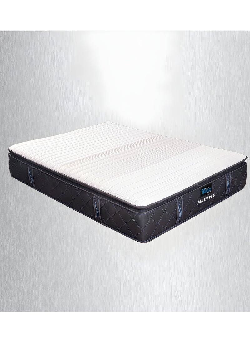TRIVEX - King Size Bonnell Spring Foam Mattress 33cm Thick Mattress with Memory Foam Medium Firm High-Knitted Anti-Bacterial Fire-Retardant Fabric Durable & Comfortable Mattress 180x200 - Image 1