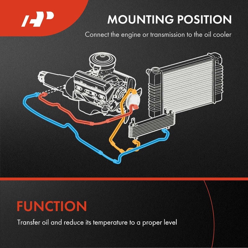 A-Premium Inlet Driver Automatic Transmission Oil Cooler Line Hose Assembly for Dodge Durango and Dakota - Image 2