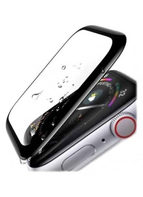SCREEN FOR Apple Watch 41mm Series 7 Full Cover Protective Curved PET Not Glass - Black