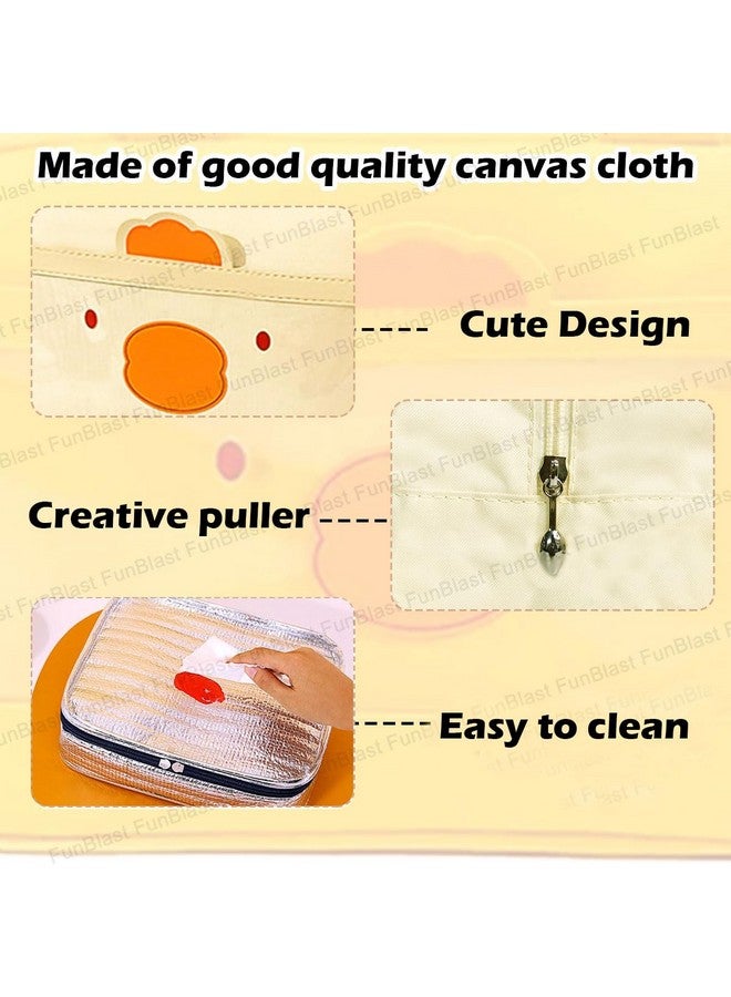 FunBlast Lunch Bag - Rectangle Shaped Multi-Purpose Insulated Travel Lunch Bag for Office, Lunch Box Carrying Bag for Women/Men/Tiffin/Storage Bag for Lunch Box, Tiffin Bag (Cream) - Image 4