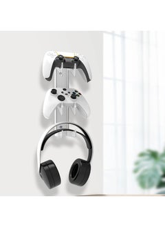 ShebSheb Universal Wall-mounted 3 Tier Controller Holder with Headset Stand Holder for Xbox ONE Switch PS4 PS5 PC, Controller Stand Bracket Gaming Accessories  - Image 5