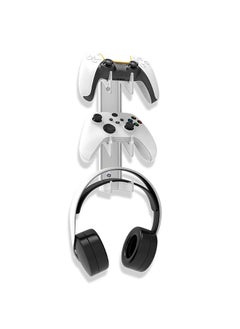 ShebSheb Universal Wall-mounted 3 Tier Controller Holder with Headset Stand Holder for Xbox ONE Switch PS4 PS5 PC, Controller Stand Bracket Gaming Accessories  - Image 1