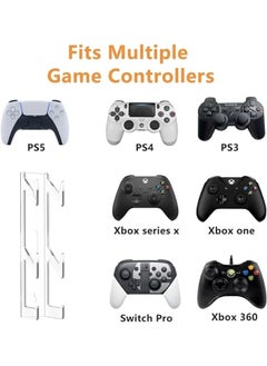 ShebSheb Universal Wall-mounted 3 Tier Controller Holder with Headset Stand Holder for Xbox ONE Switch PS4 PS5 PC, Controller Stand Bracket Gaming Accessories  - Image 3