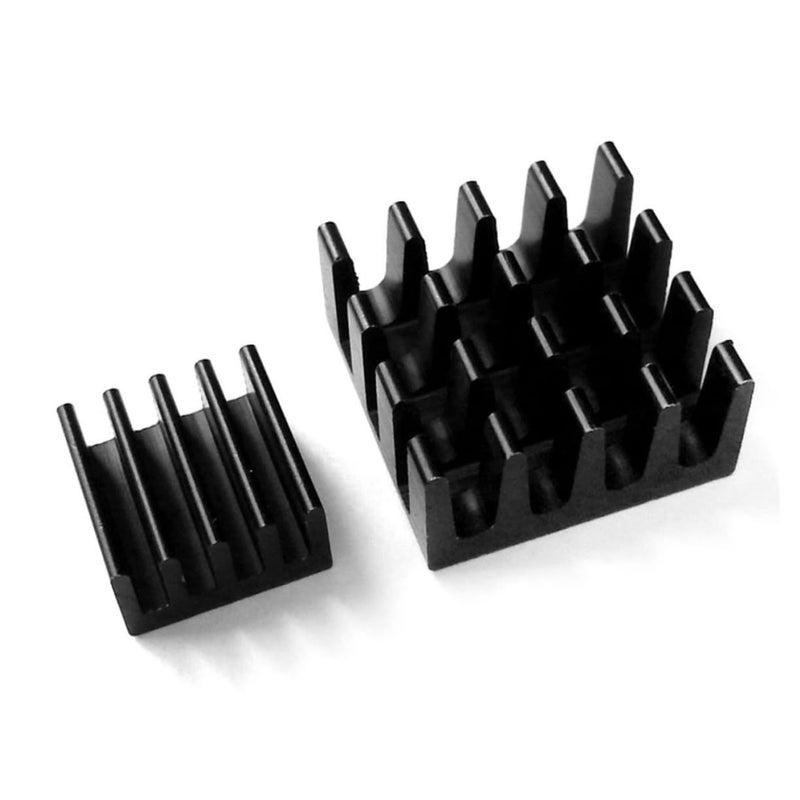 Black Aluminum Heat Sink Radiator Cooler Kit for Passive Cooling 2pcs - Image 2