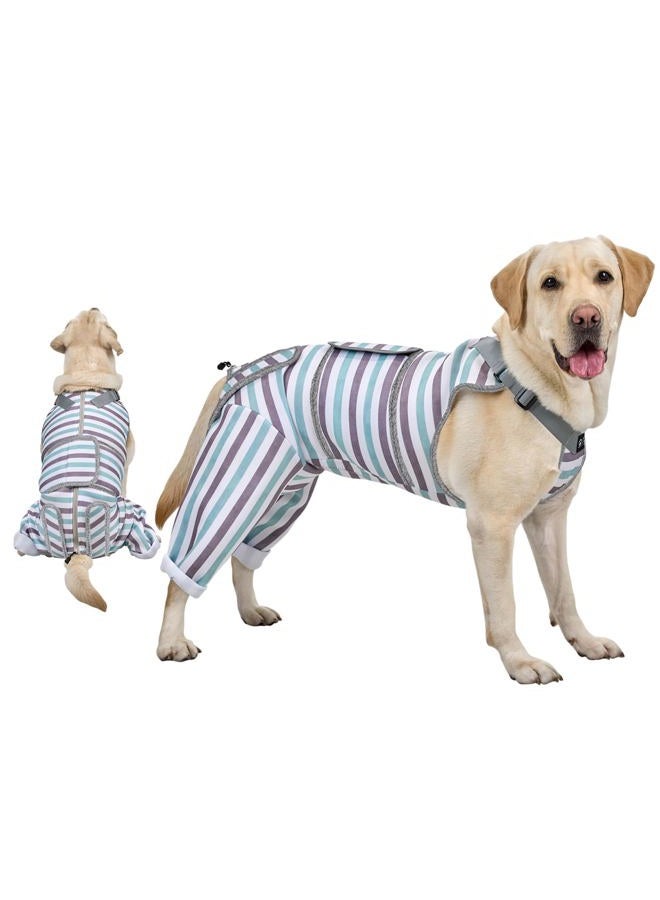 Arblina Dog Recovery Suit for Rear Leg, Adjustable Recovery Sleeve to Stop Licking Wounds for Male Female, Pet Surgrey Onesie for Neuter Spay Preotective as Cone Alternative Surgical Suit, Blue M - Image 1
