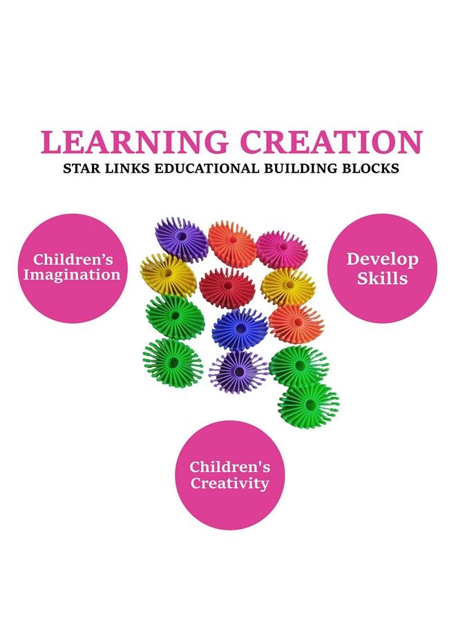 Toodles Learnings 20 Pieces Star Links Activities Educational Building Blocks Toys For Kids Boys Girls Multicolor For Kids For 1 To 5 Year'S Kidfor Gifting - Image 4