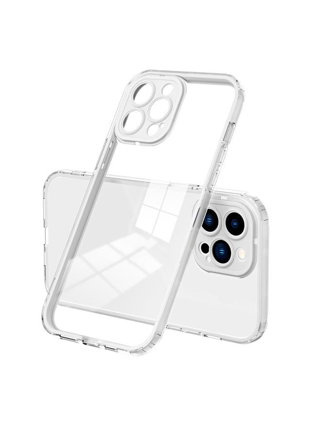 S-TOP Case For iPhone 15 Pro 3 in 1 Clear TPU Color PC Frame Phone Case - Image 1