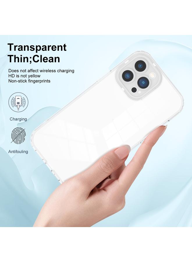 S-TOP Case For iPhone 15 Pro 3 in 1 Clear TPU Color PC Frame Phone Case - Image 4