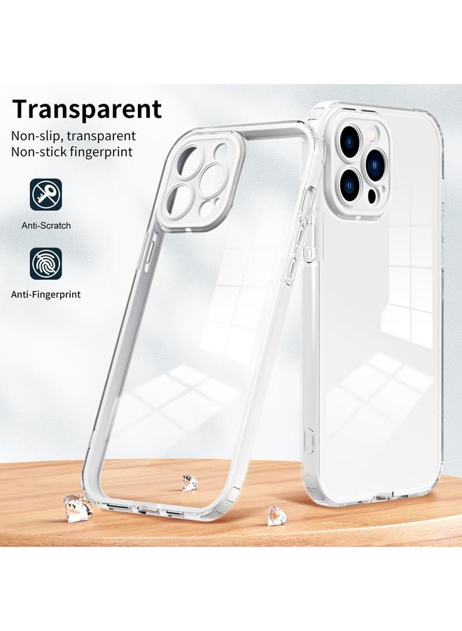 S-TOP Case For iPhone 15 Pro 3 in 1 Clear TPU Color PC Frame Phone Case - Image 2