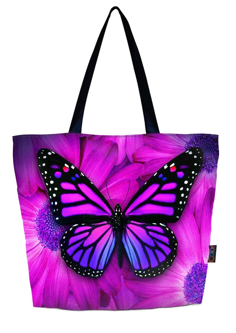 ICOLOR icolor Large Grocery Eco Friendly Market travel Sports Handle case Bag shoulder bag Reusable Portable Storage HandBags Convenient Shoppers Tote Beach Shopping Bag YGWB45 