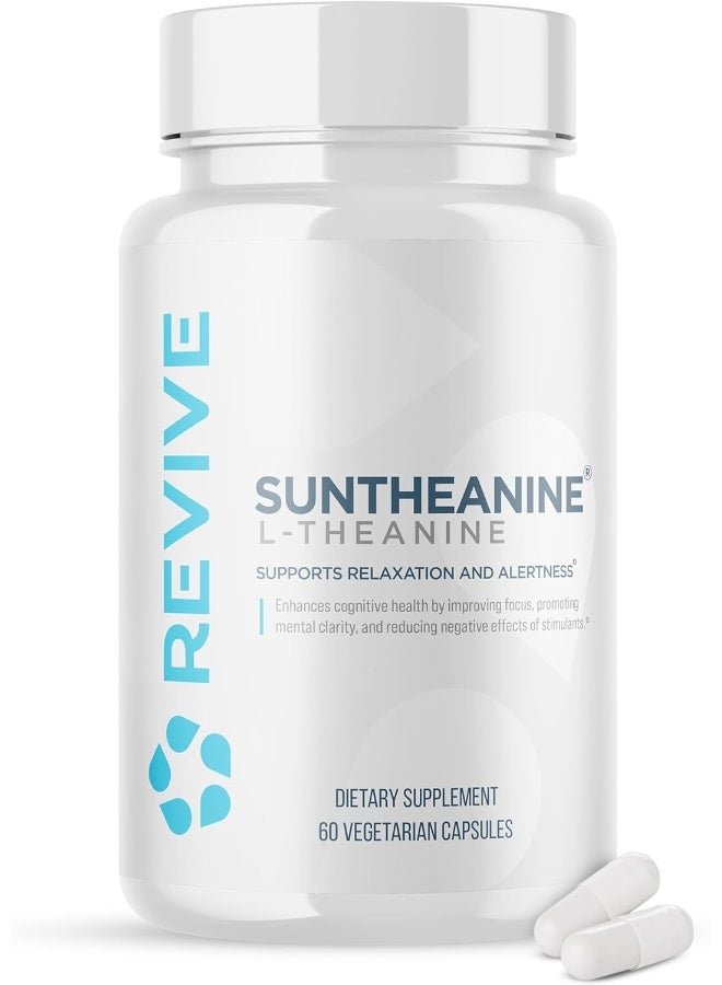 ريفايف Revive Suntheanine - L-theanine - يدعم التعب ووظائف الدماغ (60 كبسولة نباتية) - Image 1