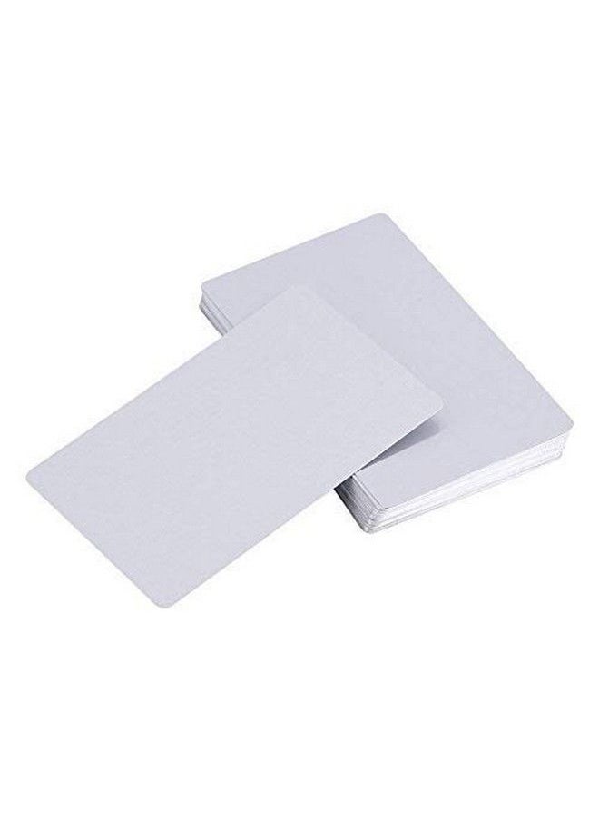 Fdit 100 Pcs Blank Sublimation Metal Name Card Thick Laser Metal Name Card Printing Blank Business Card Use Sublimation Ink And Paper (Silver )  - Image 2