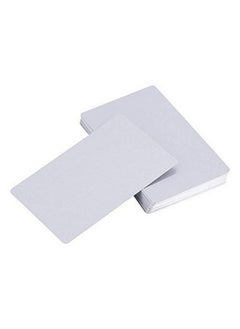 Fdit 100 Pcs Blank Sublimation Metal Name Card Thick Laser Metal Name Card Printing Blank Business Card Use Sublimation Ink And Paper (Silver )  - Image 1