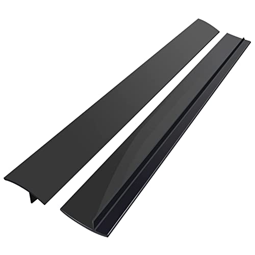 SameTech Silicone Stove Counter Gap Cover (2 Pack, 25in, Black), Non-Adhesive Heat Resistant Kitchen Stove Gap Filler, Easy Clean Silicone Gap Guard Seals Spills Between Counter & Stove - Image 1