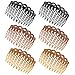 COMNICO 6 Pcs French Hair Side Combs, Women Hair Comb Accessories Plastic Twist Decorative Comb Hair Clips 3 Colors Bridal Wedding Veil Teeth Hair Combs for Multiple Hairstyles Girls Women - Image 2