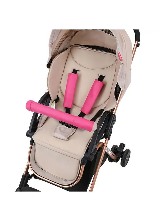 Blue 3 Piece Baby Stroller Front Armrest Protective Cover and Shoulder Guard Accessories Set - Image 3