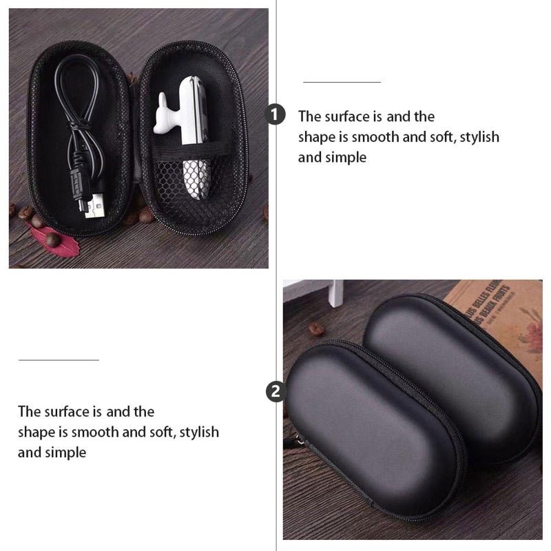 Shock Proof EVA Headphone Case Zipper Storage Bag 11X6 5X3 5Cm Black - Image 4