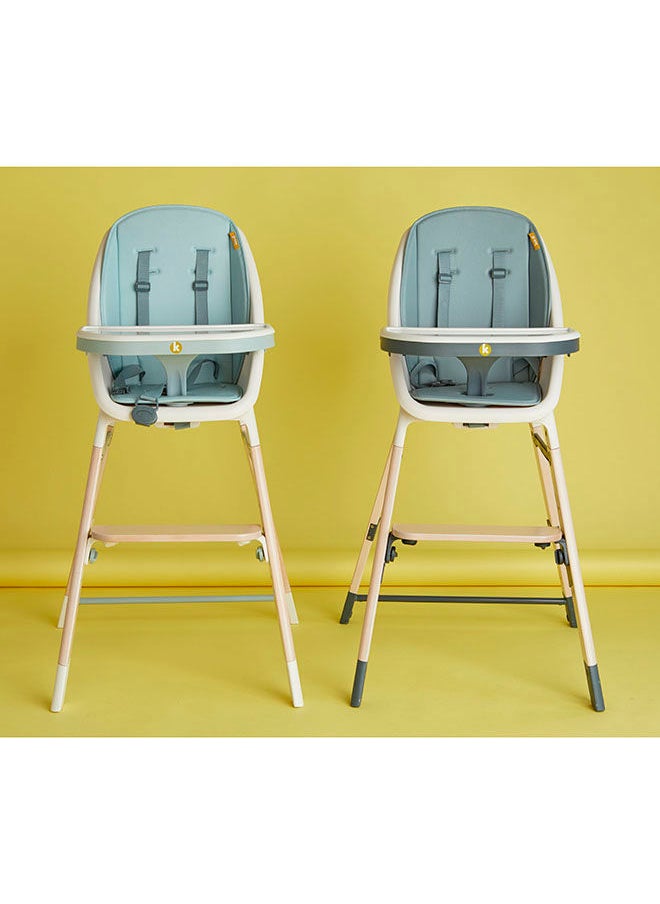 Koo-di - Tiny Taster 3-in-1 Wooden Highchair 0m-3y, Rain Cloud - Image 1