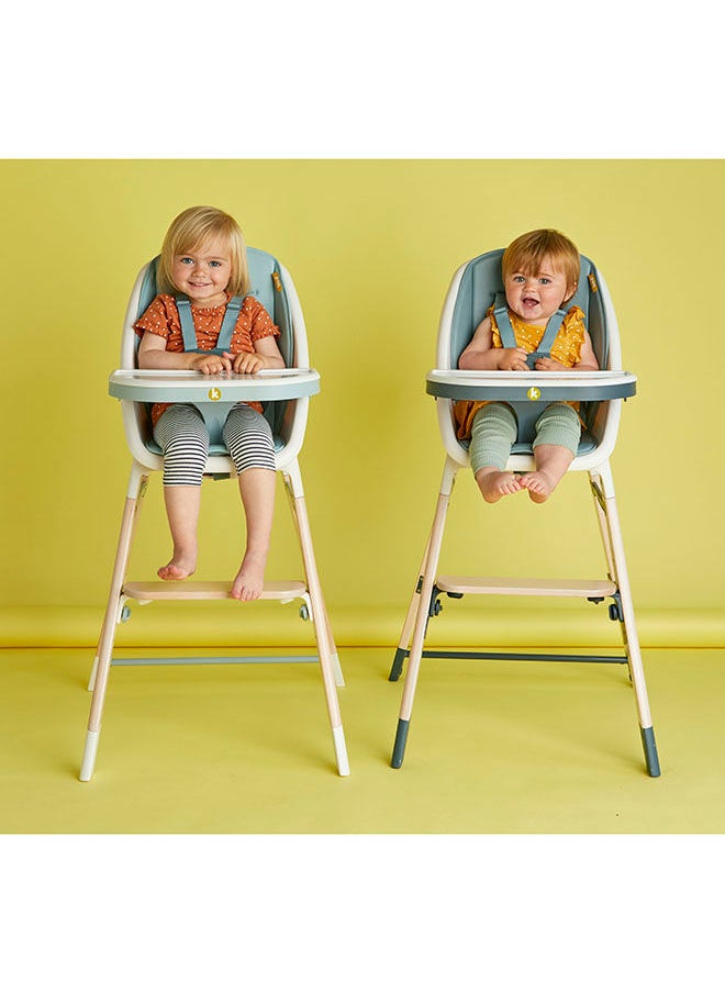 Koo-di - Tiny Taster 3-in-1 Wooden Highchair 0m-3y, Rain Cloud - Image 1