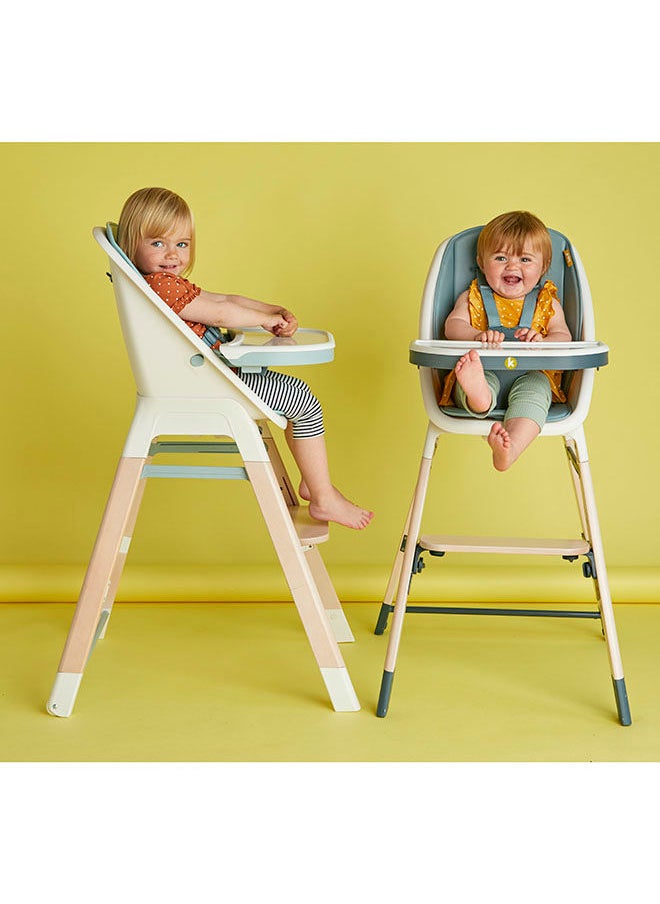 Koo-di - Tiny Taster 3-in-1 Wooden Highchair 0m-3y, Rain Cloud - Image 1