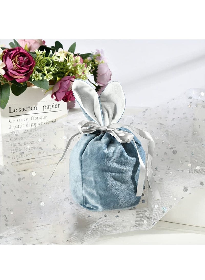 NIBEMINENT SYOSI 6 Pcs Gift Bags, Bunny Ear Velvet Bags with Drawstring, Wedding Sweet Ears, Party Goody for Candies, Chocolates, Cookies - Image 2
