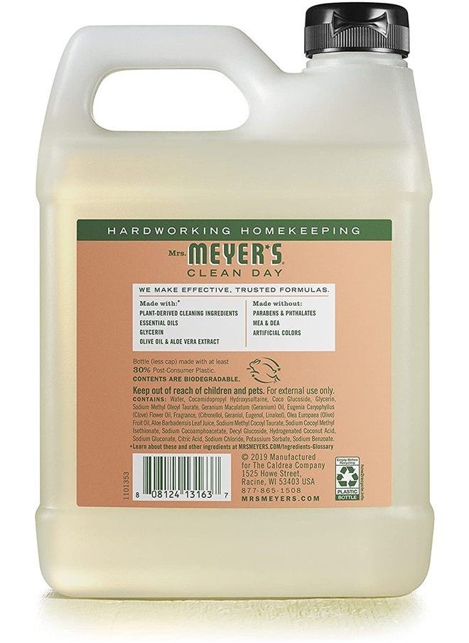 Mrs. Meyer's Clean Day Mrs. Meyer's Hand Soap Refill, Made with Essential Oils, Biodegradable Formula, Geranium, 33 Fl. Oz - Pack Of 2  - Image 3