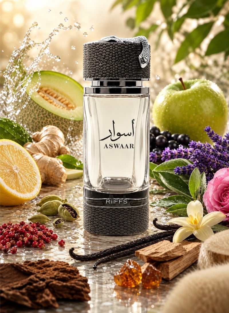 Riiffs Aswaar 100ml Eau de Parfum Unisex – Premium Arabian Citrus, Fruity, Creamy Vanilla & Amber Scent - Image 3