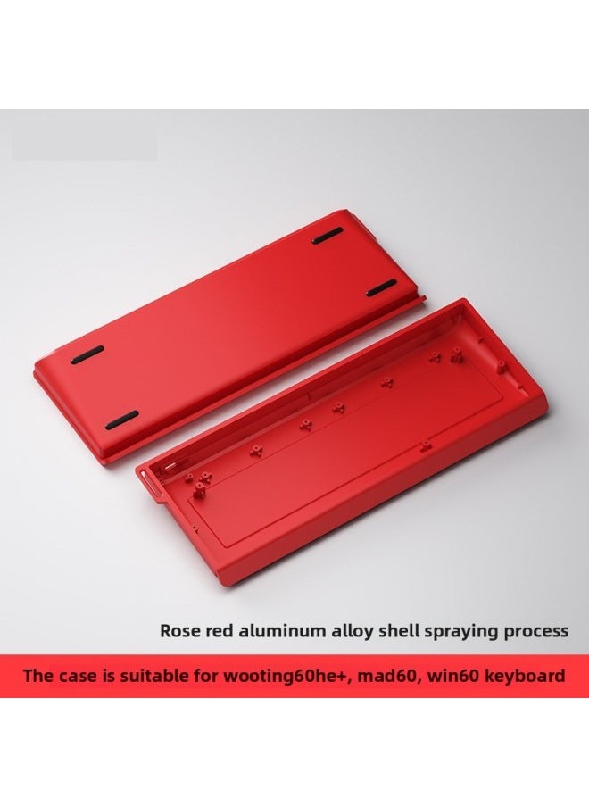 High Color Value H60 Shell Customized Keyboard Kit Fitting Wooting60HE MAD60 Magnetic Axis Keyboard Diy-Color:Compatible With Mad60-win60-60he-obsidian Black