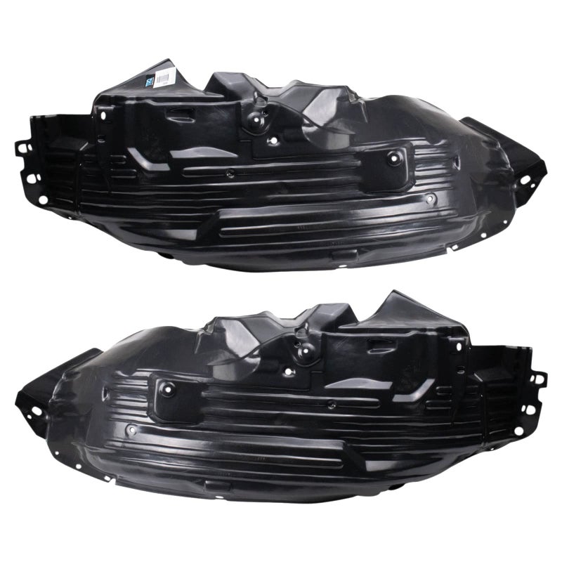 TRQ Front Inner Fender Liner Set Compatible with 20052019 Nissan Frontier NI1250128 NI1251128