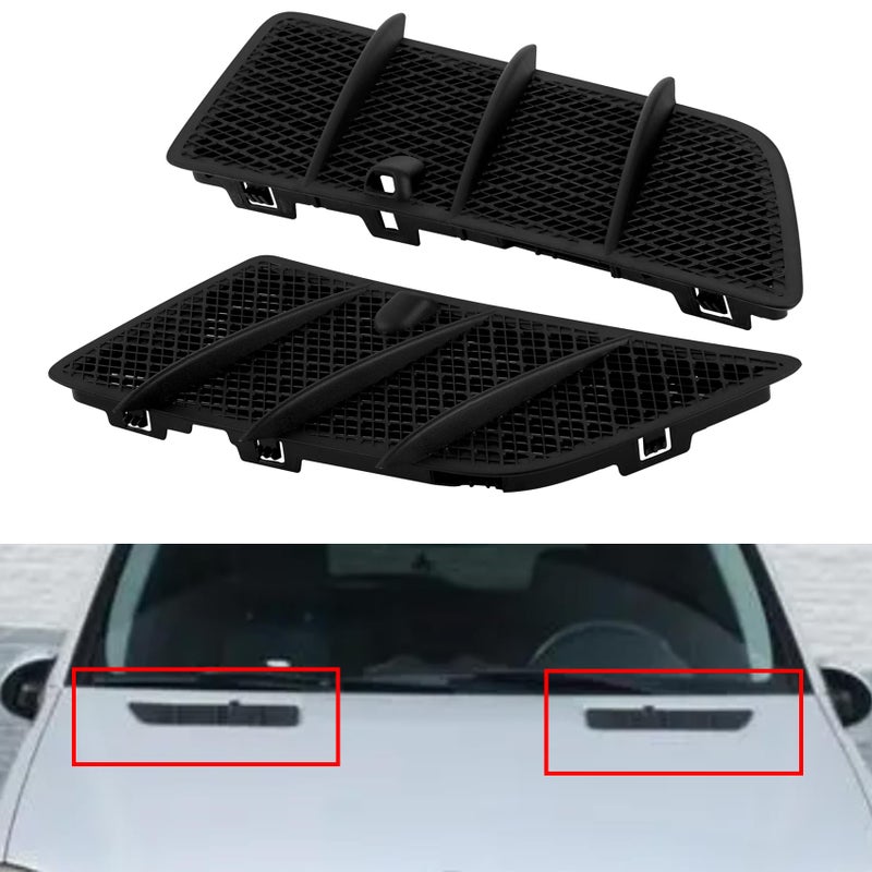 Generic SHACHAR 1648804305 1648804405 Front Hood Air Vent Grill Cover Insert Compatible with 2008-2011 Mercedes Benz W164 W164 ML350 ML450 ML550 ML63 AMG GL320 GL350 GL450 GL550  - Image 2