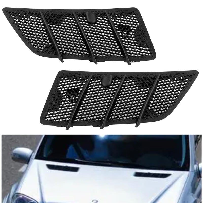 Generic SHACHAR 1648804305 1648804405 Front Hood Air Vent Grill Cover Insert Compatible with 2008-2011 Mercedes Benz W164 W164 ML350 ML450 ML550 ML63 AMG GL320 GL350 GL450 GL550  - Image 1
