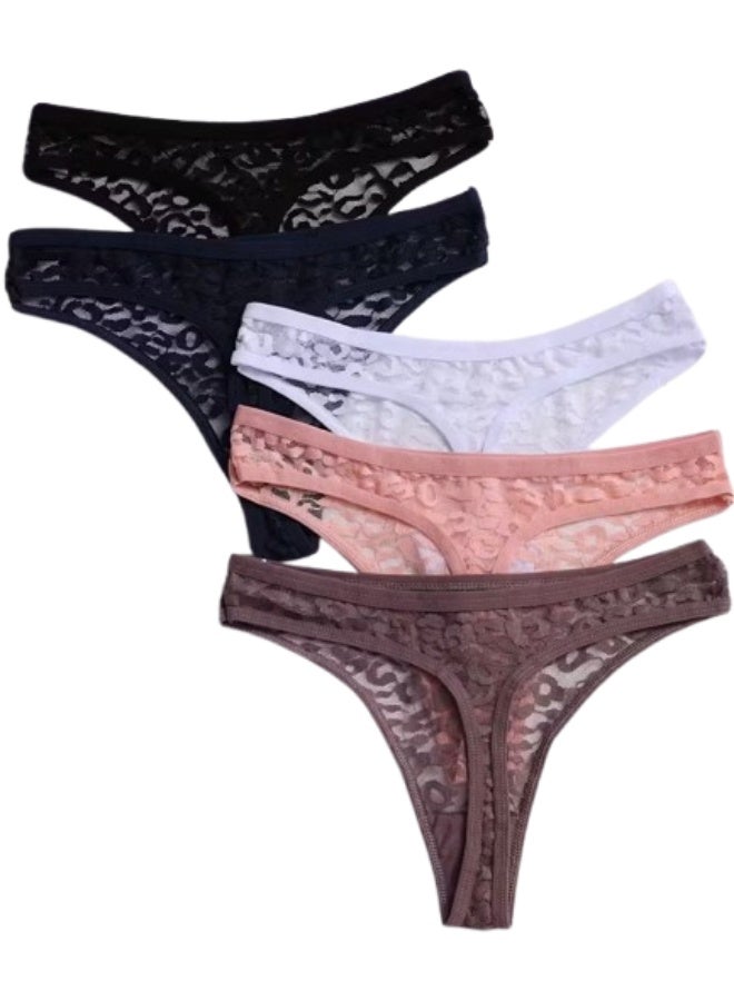Hanady Women's 3-Piece Soft & Flexible Lace Panty Set – Assorted Colors One Size Fits 60-90kg (8110) - Image 1