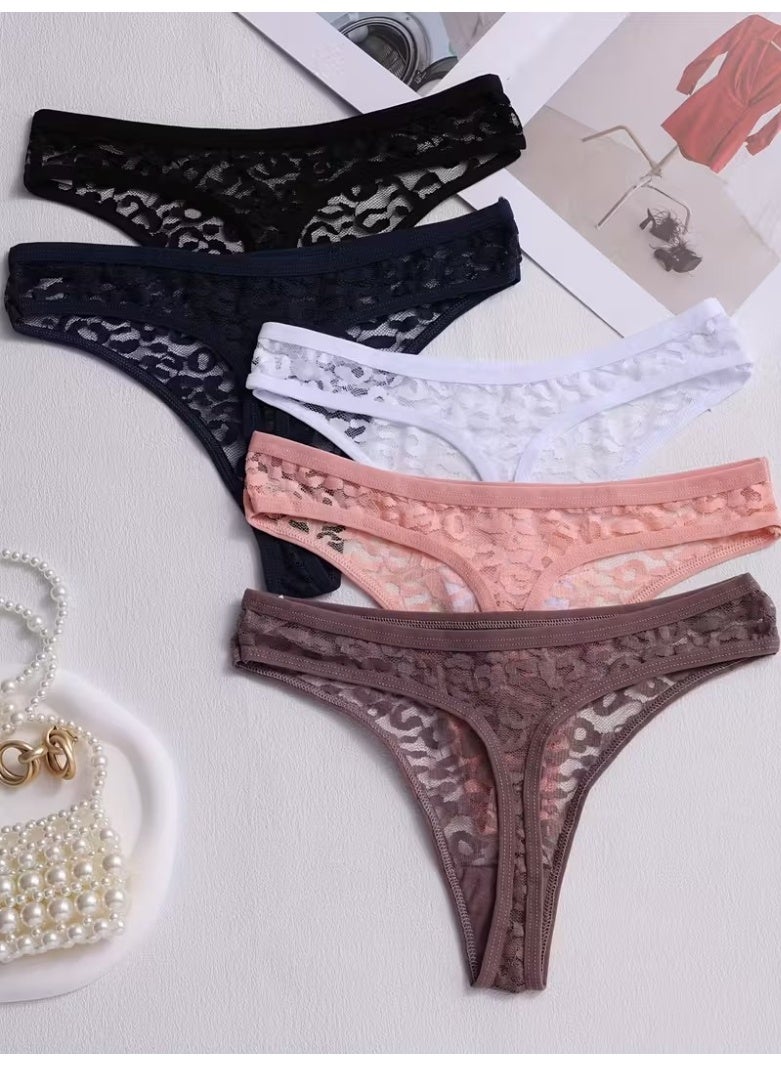 Hanady Women's 3-Piece Soft & Flexible Lace Panty Set – Assorted Colors One Size Fits 60-90kg (8110) - Image 3