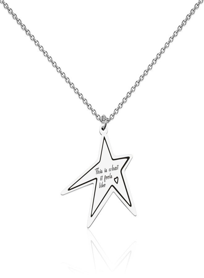 WUSUANED Star Necklace Singer Star Inspired Gift Music Album Gift Song Lyrics Gifts For Fan - Image 1