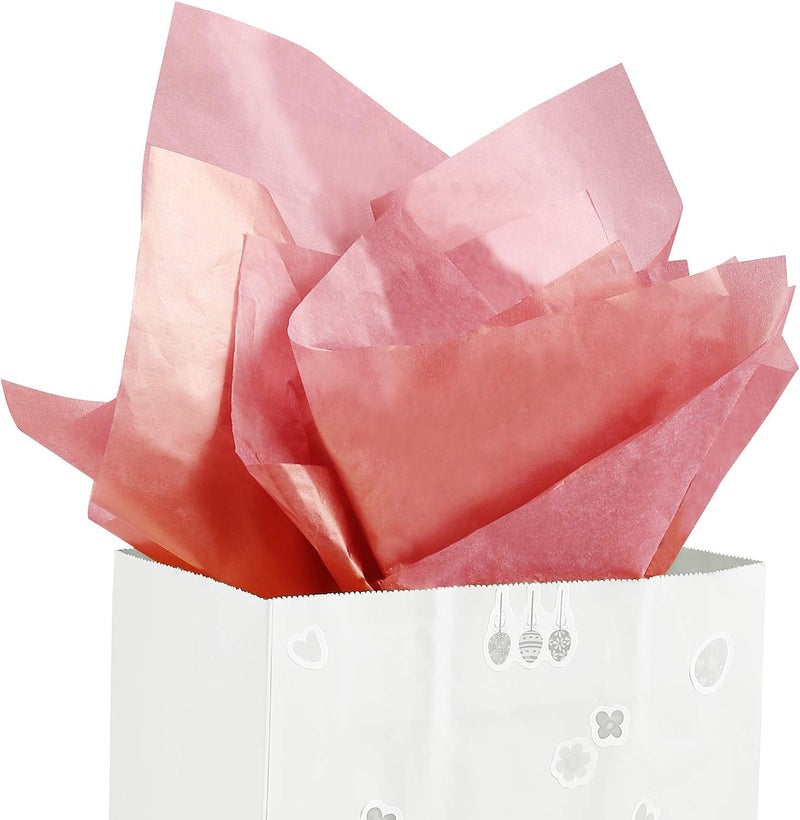Naler 60 Sheets 14x20 in Coral Tissue Paper for Gift Bags, Tissue Paper Bulk for Gift Bags Art Craft Flower Pom Pom Wedding Birthday Christmas Decorations - Image 4