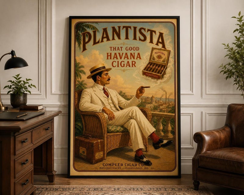 TNESSENTIAL Vintage Havana Cigar Poster Print, Cuban Lounge Wall Art, Retro Tobacco Advertisement, Gentleman Office Decor, Tropical Travel Poster - Image 2