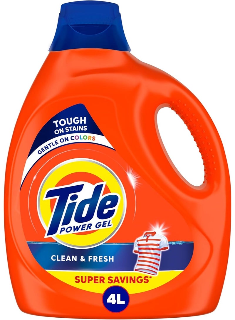 تايد منظف ​​سائل تايد باور جل للتنظيف والانتعاش 4 لتر - Image 1