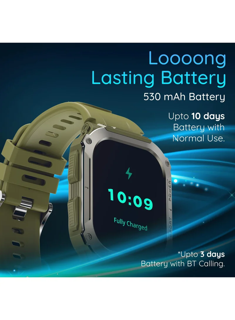 Pebble Bravo 1.99" Smartwatch for Men and Women, Infinite HD Display, 600 Nits Brightness, Bluetooth Calling, Rugged Build, Multi-Sports Modes, Health Suite, Sleep Monitor, Alarm & Notification