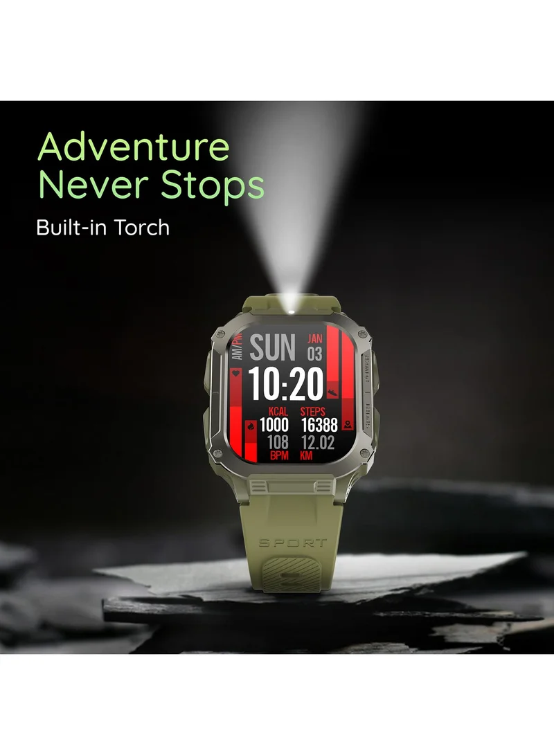 Pebble Bravo 1.99" Smartwatch for Men and Women, Infinite HD Display, 600 Nits Brightness, Bluetooth Calling, Rugged Build, Multi-Sports Modes, Health Suite, Sleep Monitor, Alarm & Notification