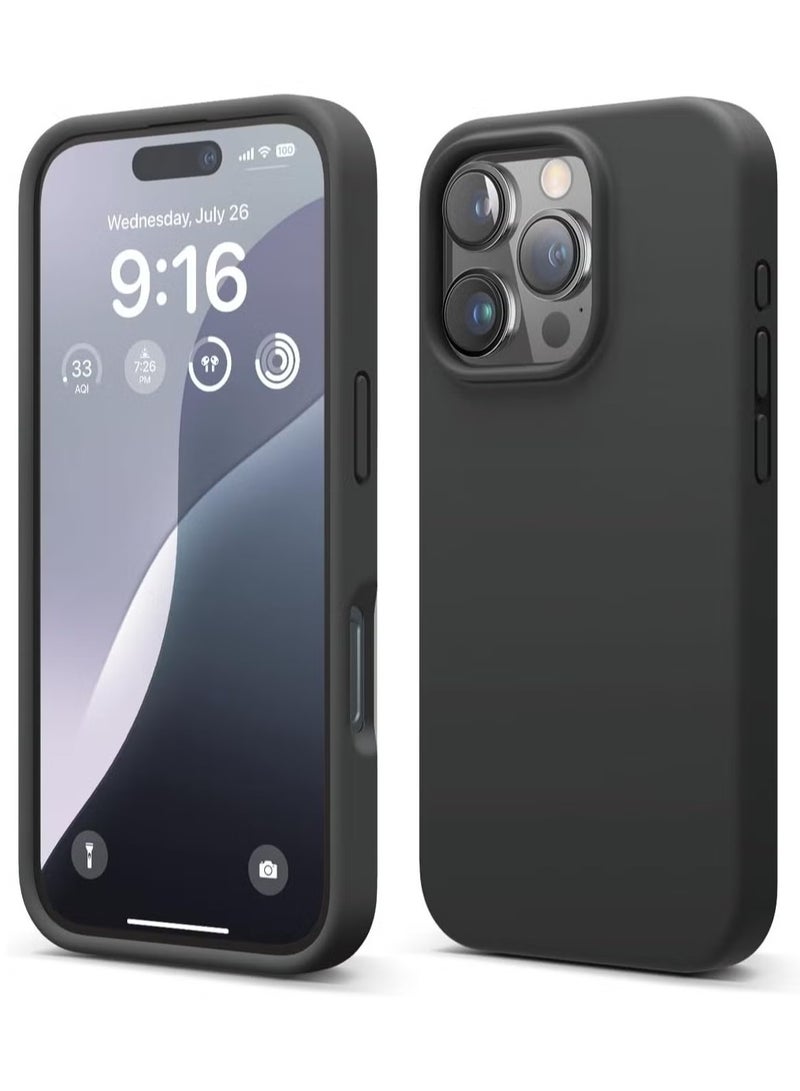 ELTRAZONE iPhone 16 Pro Case Cover – Black, Full Body Protection, Shockproof, Slim Design with Anti-Scratch Soft Microfiber Lining - Image 1