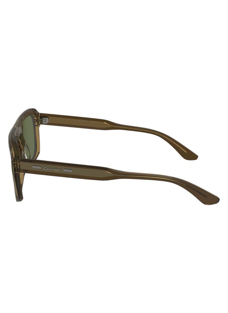 CALVIN KLEIN FULL RIM ACETATE MODIFIED RECTANGLE CALVIN KLEIN SUN CK24504S  5617 (200) BROWN  - Image 4