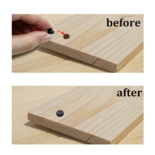 Luomorgo 100Pcs Black 5mm/0.2 inch Shelf Peg Hole Plugs for Kitchen Cabinet Furniture Hole - Image 4