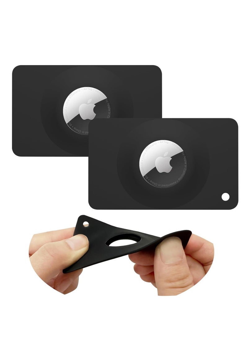 2Pack Airtag Holder Wallet Card, Slim Card Holder for Air Tag, Airtags Card Case for Wallet, Purse, Handbag, Clutch, Backpack, Pocket  - Image 1
